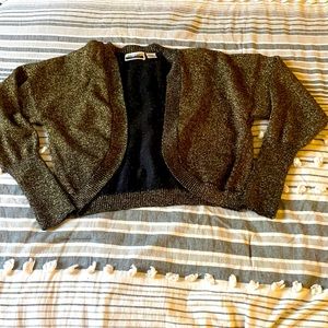 Vintage Contemporary Casuals Black and Gold cardigan-One size